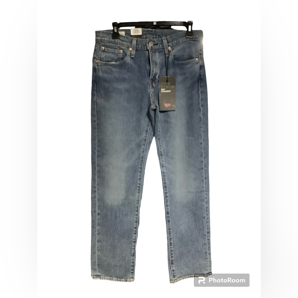 Men's Size 29x30 Levi's 514 Straight Leg Stretch Denim Jeans Medium Wash NWT